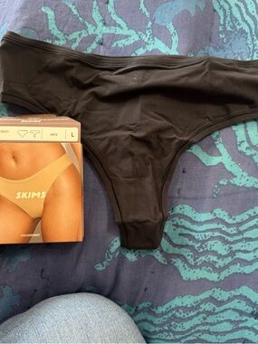 SKIMS Black High-Waist Thong